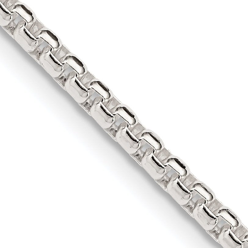 Sterling Silver 2.6mm Round Box Chain