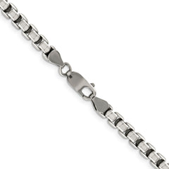 Sterling Silver Antiqued 5.2mm Round Box Chain