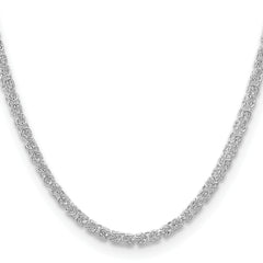 Sterling Silver 3.75mm Rounded Byzantine Chain