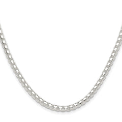 Sterling Silver Polished 4mm Round Box Chain