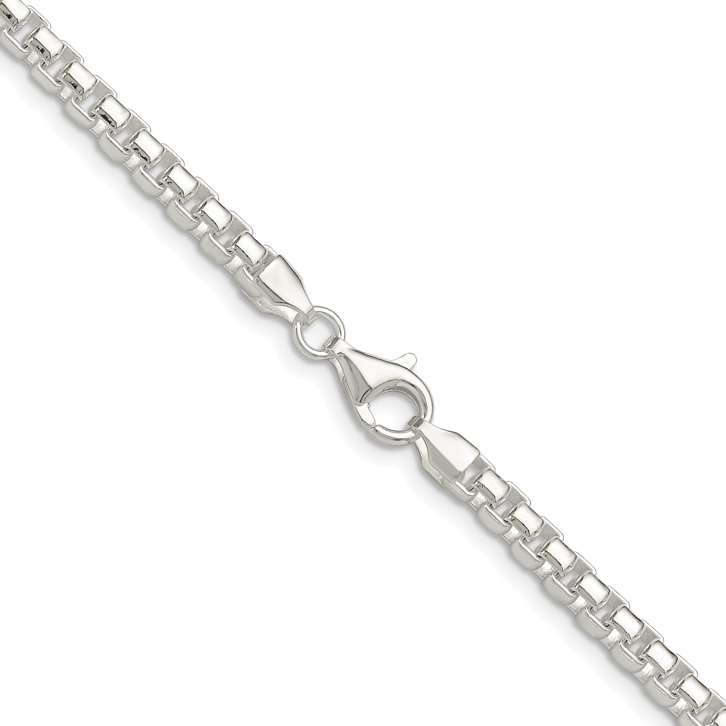 Sterling Silver Polished 4mm Round Box Chain