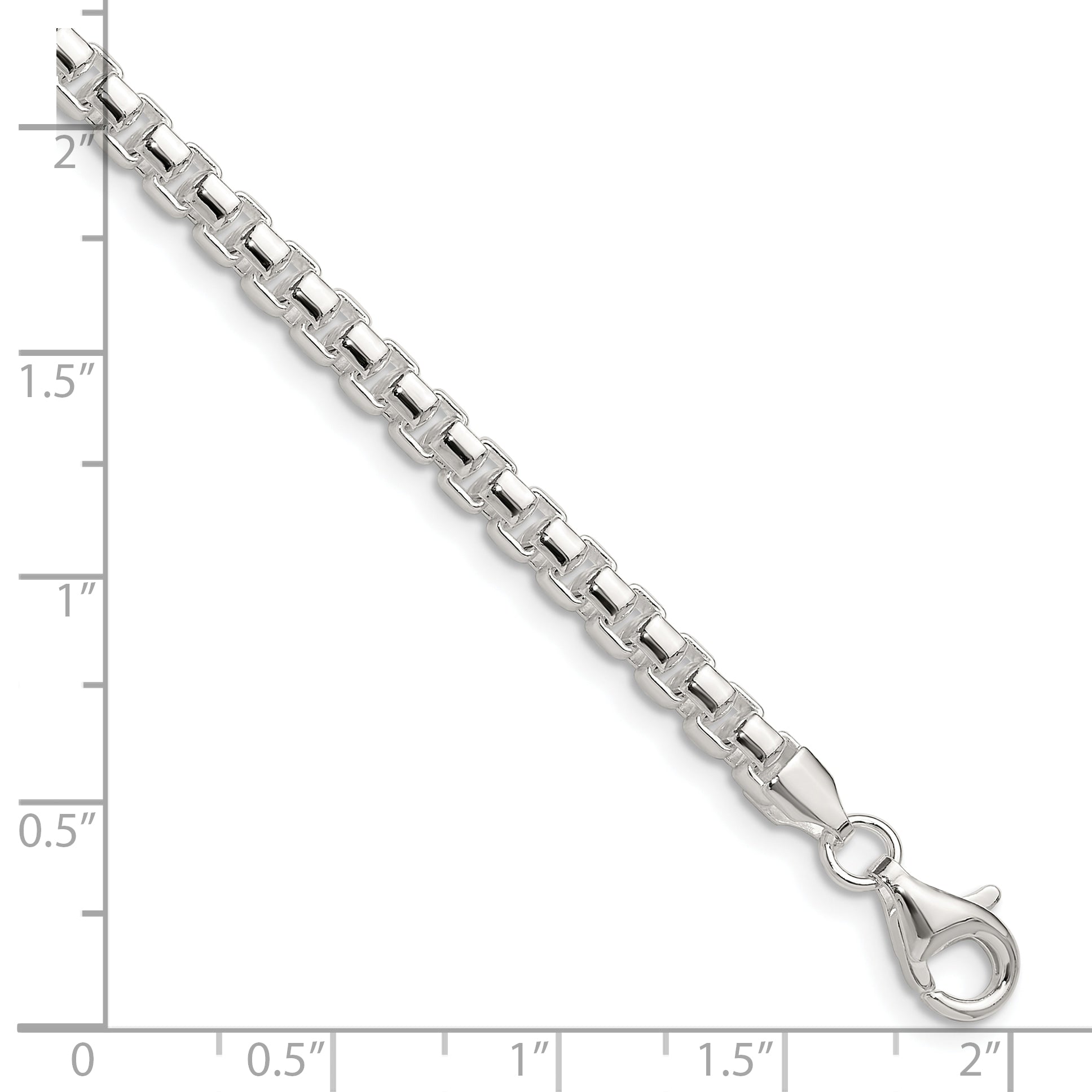 Sterling Silver Polished 4mm Round Box Chain