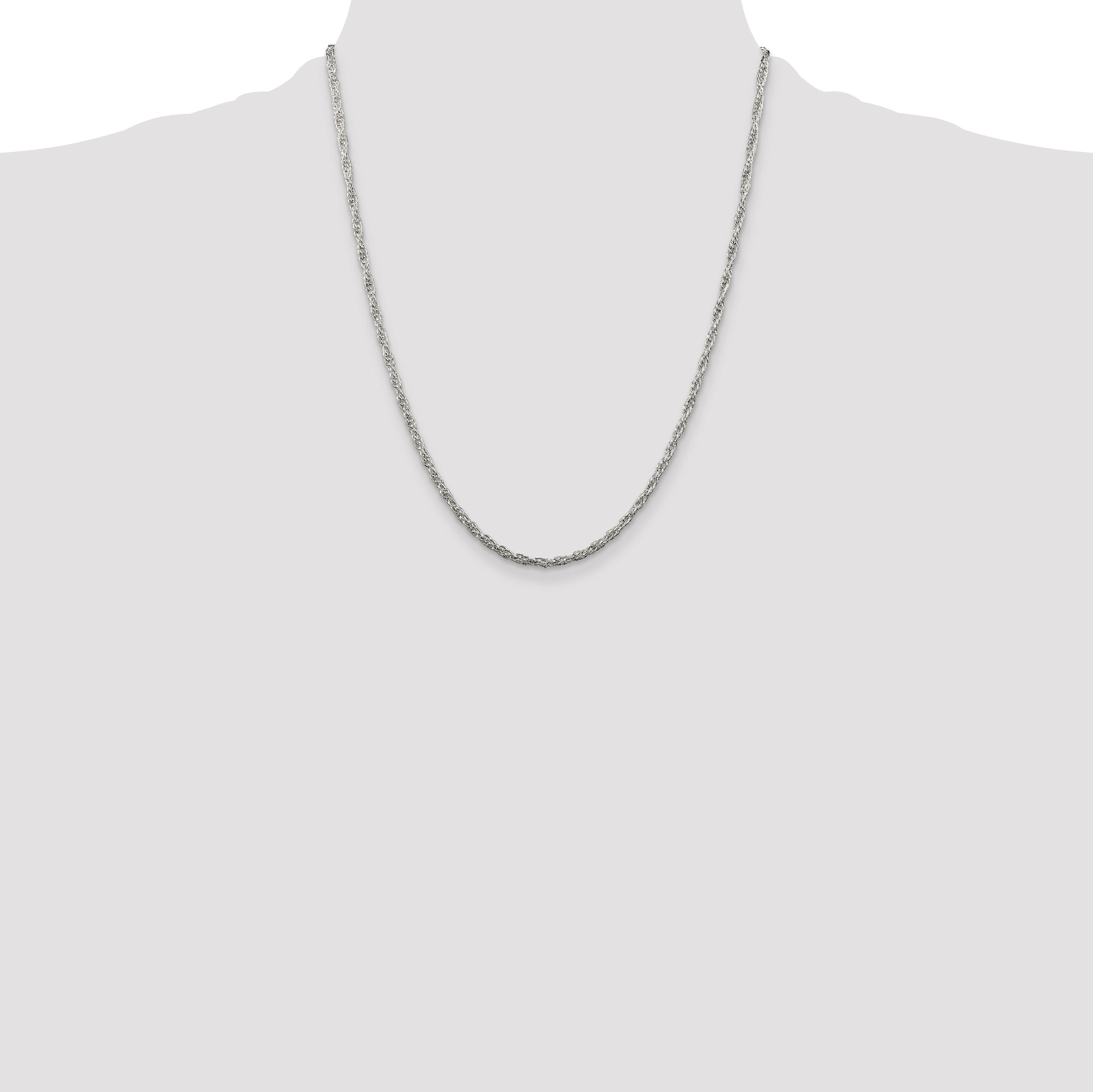 Sterling Silver 2.5mm Loose Rope Chain