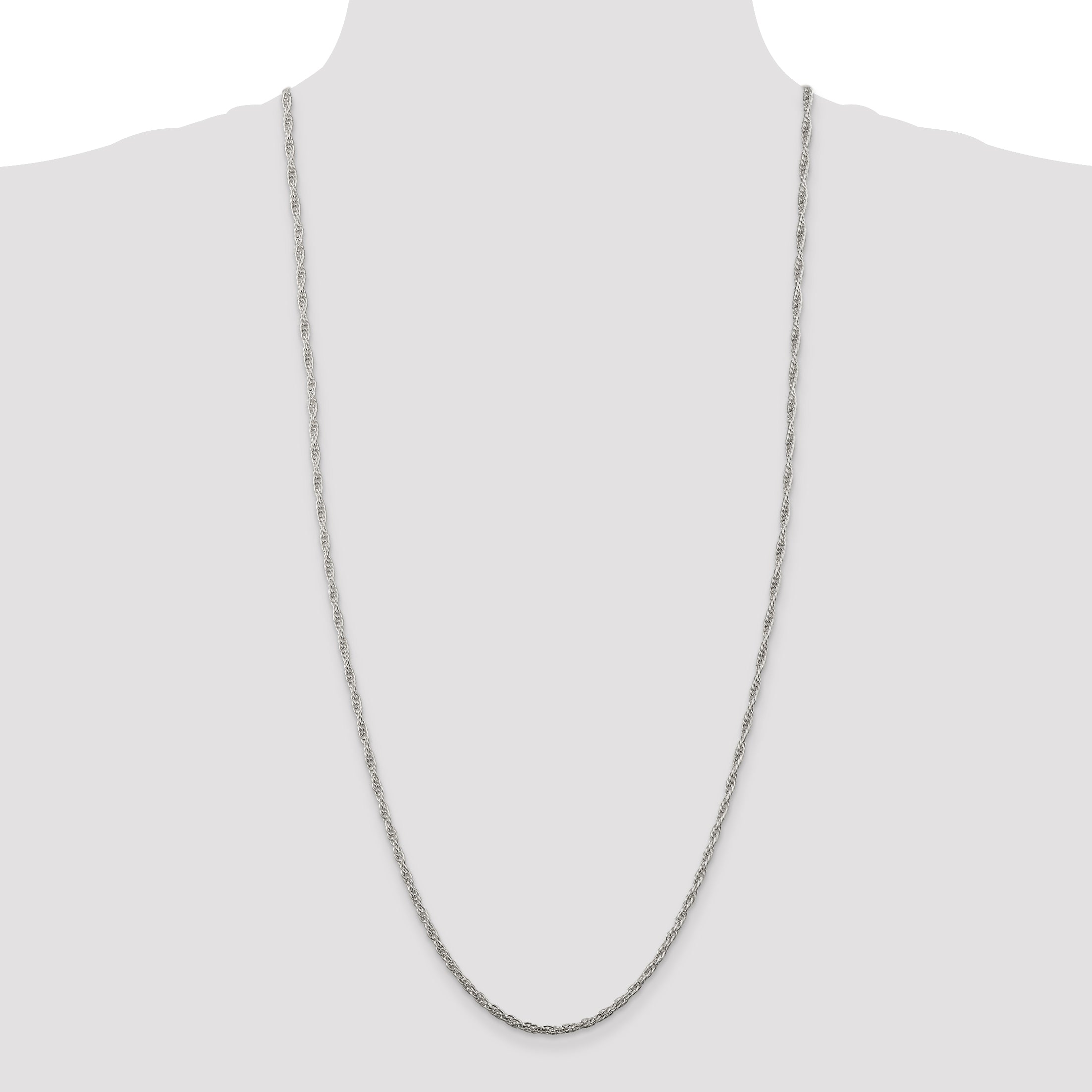 Sterling Silver 2.5mm Loose Rope Chain