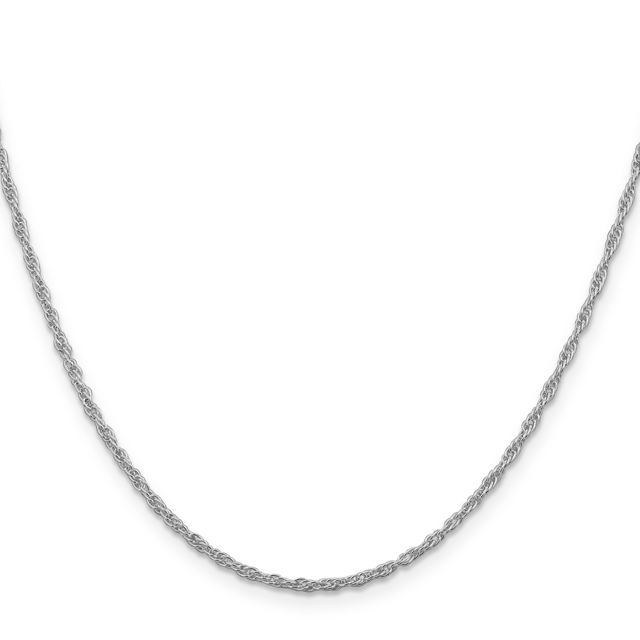 Sterling Silver Rhodium-plated 2mm Loose Rope Chain