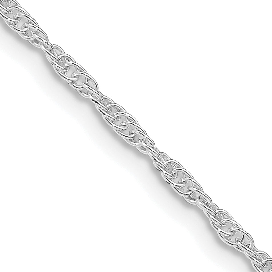 Sterling Silver Rhodium-plated 2mm Loose Rope Chain