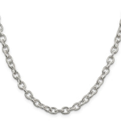 Sterling Silver 6.25mm Fancy Patterned Rolo Chain