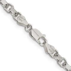 Sterling Silver 4mm Diamond-cut Rolo Chain