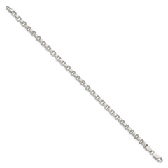 Sterling Silver 4mm Diamond-cut Rolo Chain