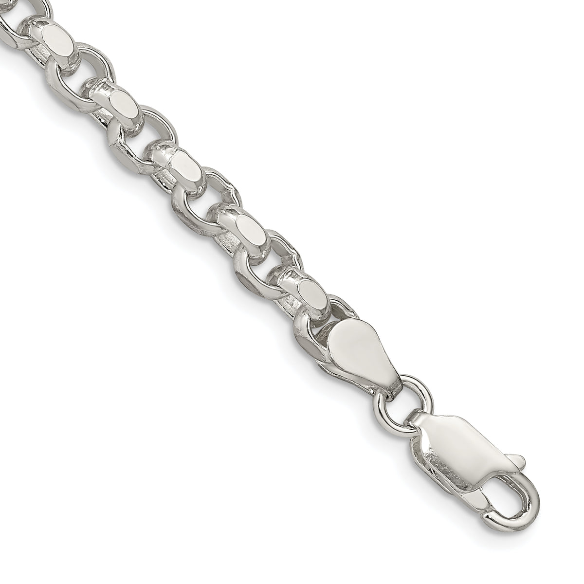 Sterling Silver 4mm Diamond-cut Rolo Chain