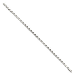 Sterling Silver 3.5mm Diamond-cut Rolo Chain