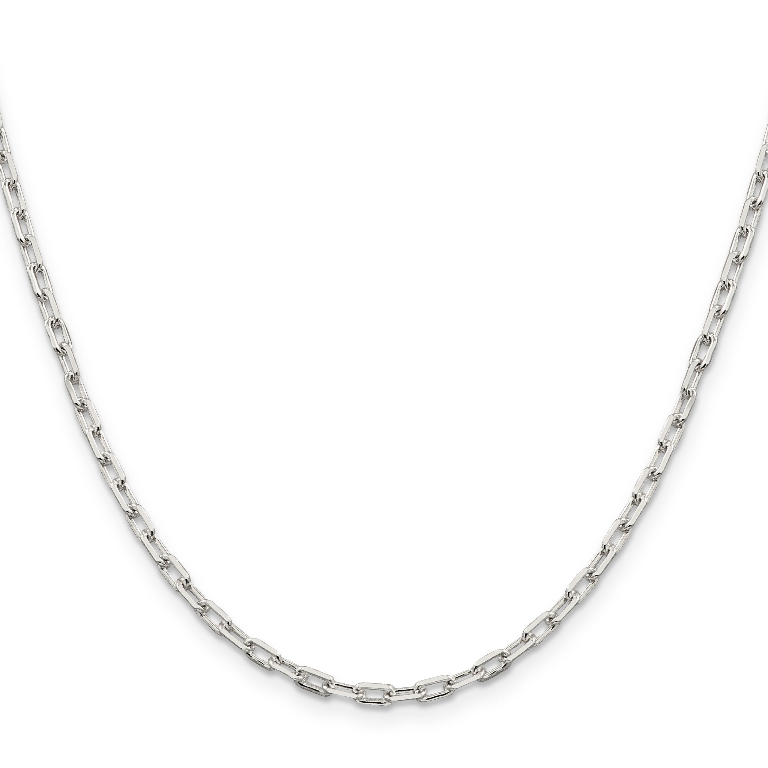 Sterling Silver 2.75mm Elongated Open Link Chain