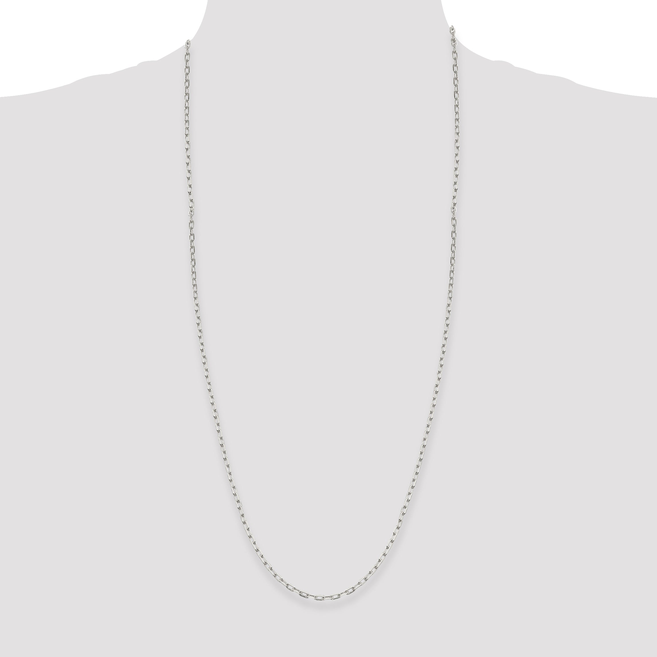 Sterling Silver 2.75mm Elongated Open Link Chain