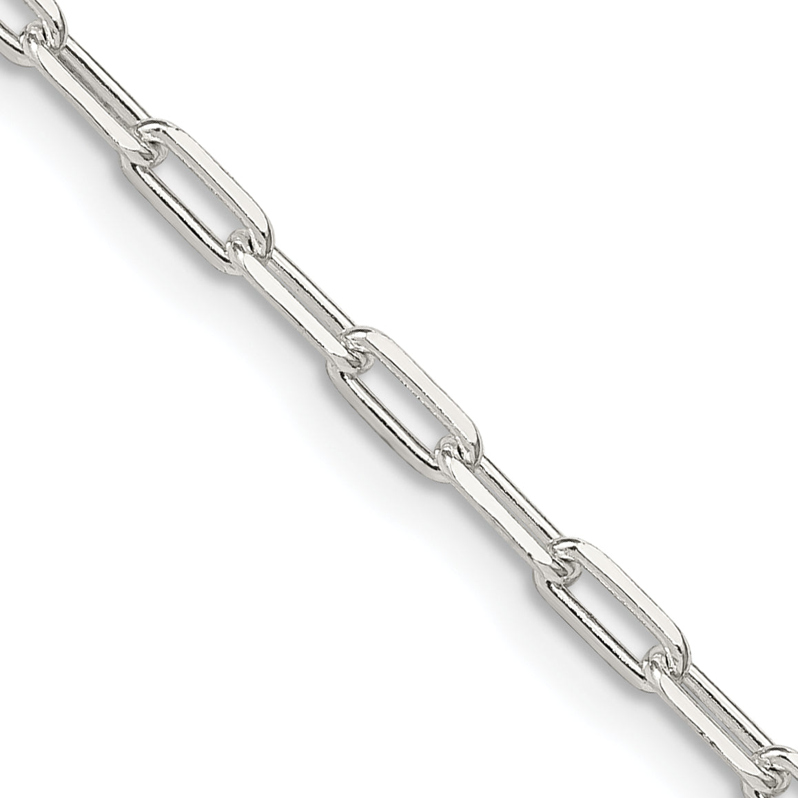 Sterling Silver 2.75mm Elongated Open Link Chain