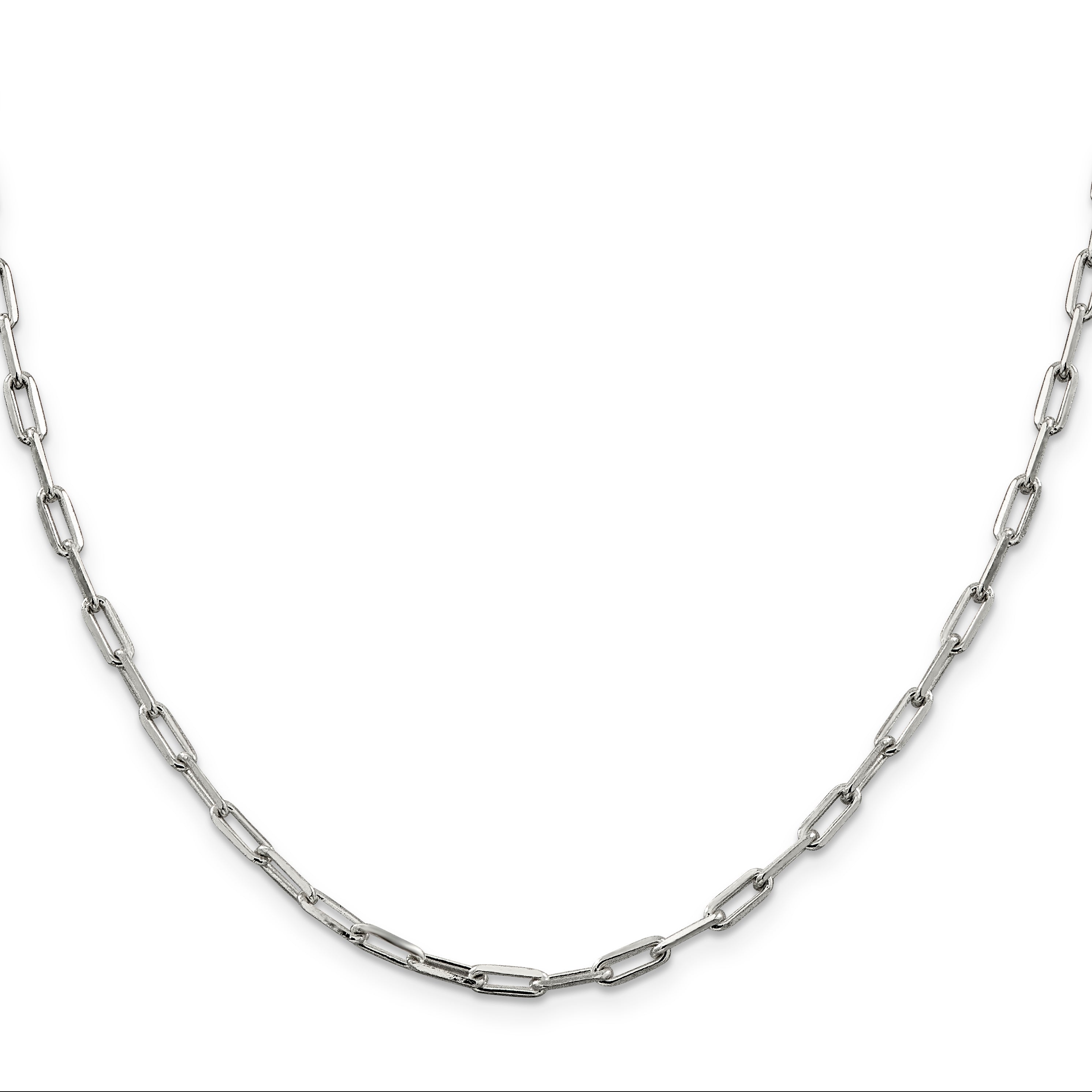 Sterling Silver 3.25mm Elongated Open Link Chain