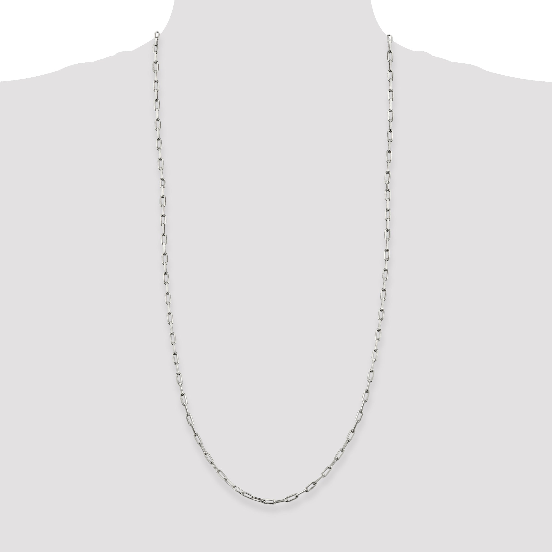 Sterling Silver 3.25mm Elongated Open Link Chain