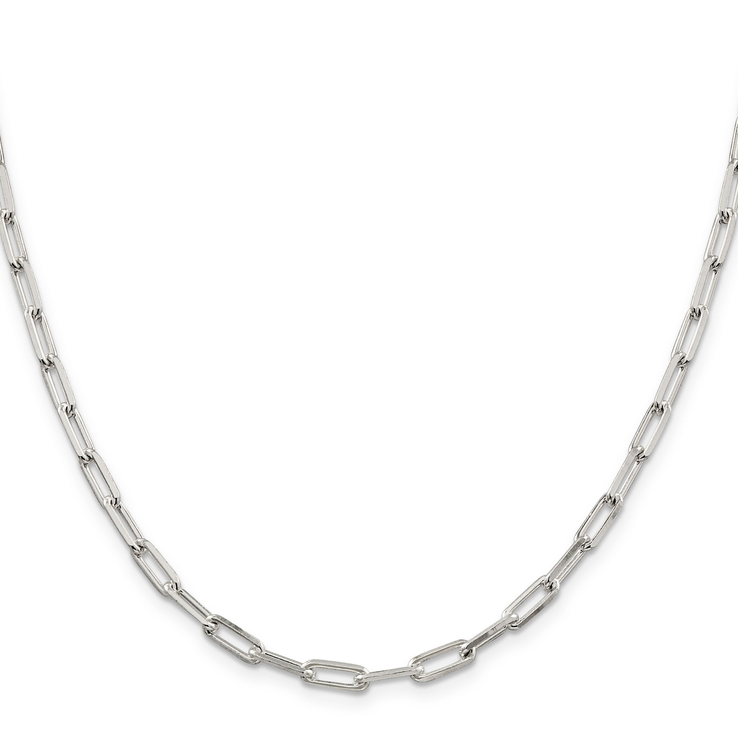 Sterling Silver 4.25mm Elongated Open Link Chain