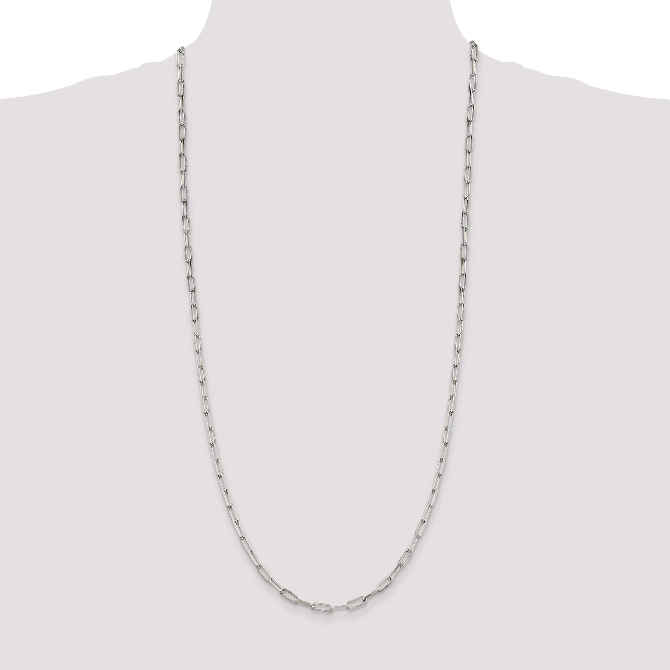 Sterling Silver 4.25mm Elongated Open Link Chain