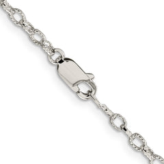 Sterling Silver 3mm Fancy Patterned Rolo Chain