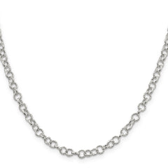 Sterling Silver 4.55mm Fancy Patterned Rolo Chain