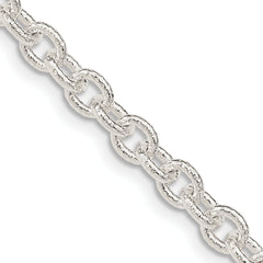 Sterling Silver 4.55mm Fancy Patterned Rolo Chain