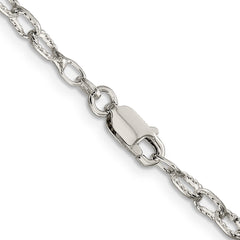 Sterling Silver 3.75mm Fancy Patterned Rolo Chain