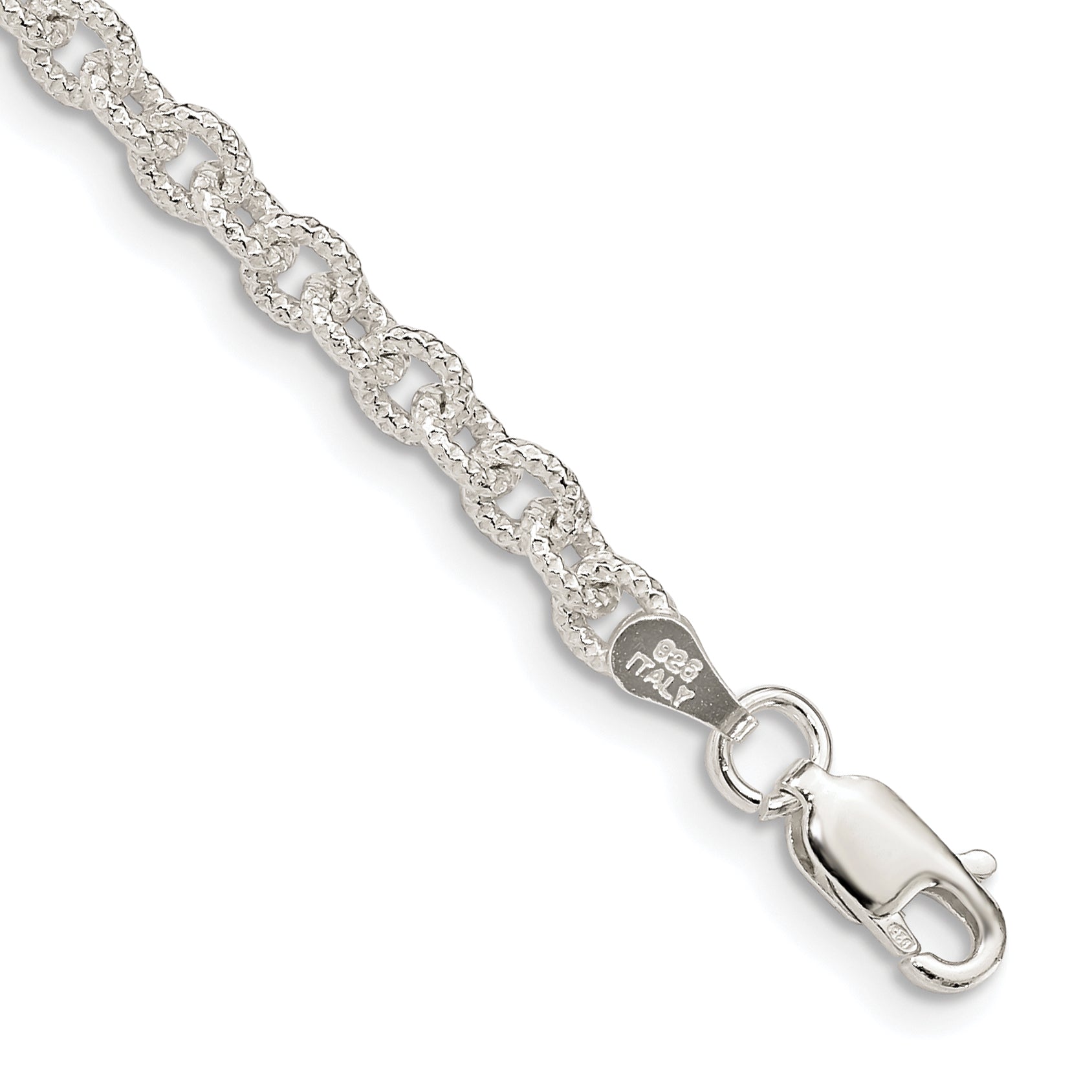 Sterling Silver 3.75mm Fancy Rolo Chain