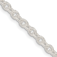 Sterling Silver 3.75mm Fancy Patterned Rolo Chain