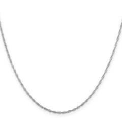 Sterling Silver Rhodium-plated 1.4mm Singapore Chain