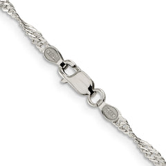 Sterling Silver 2.25mm Singapore Chain