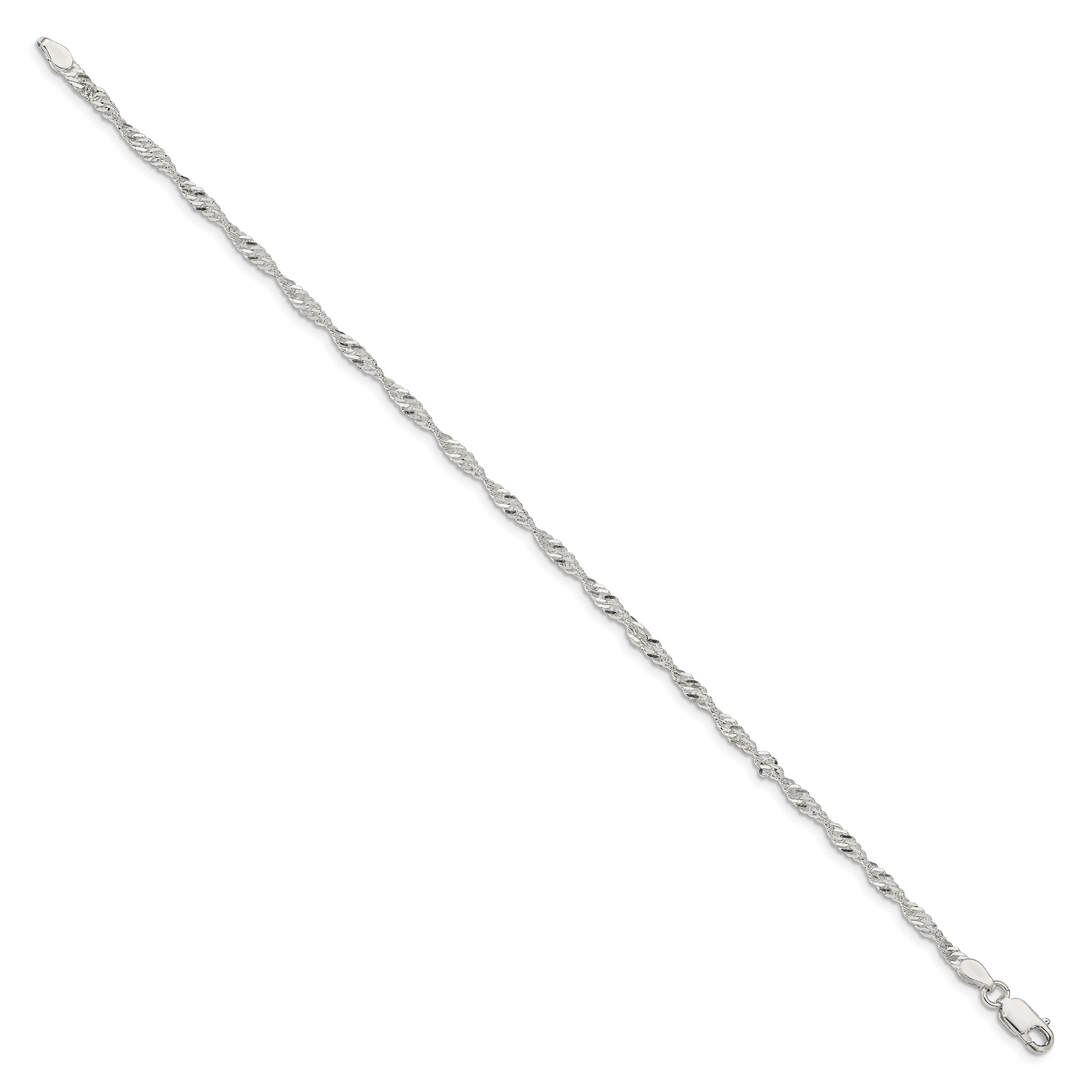 Sterling Silver 2.25mm Singapore Chain