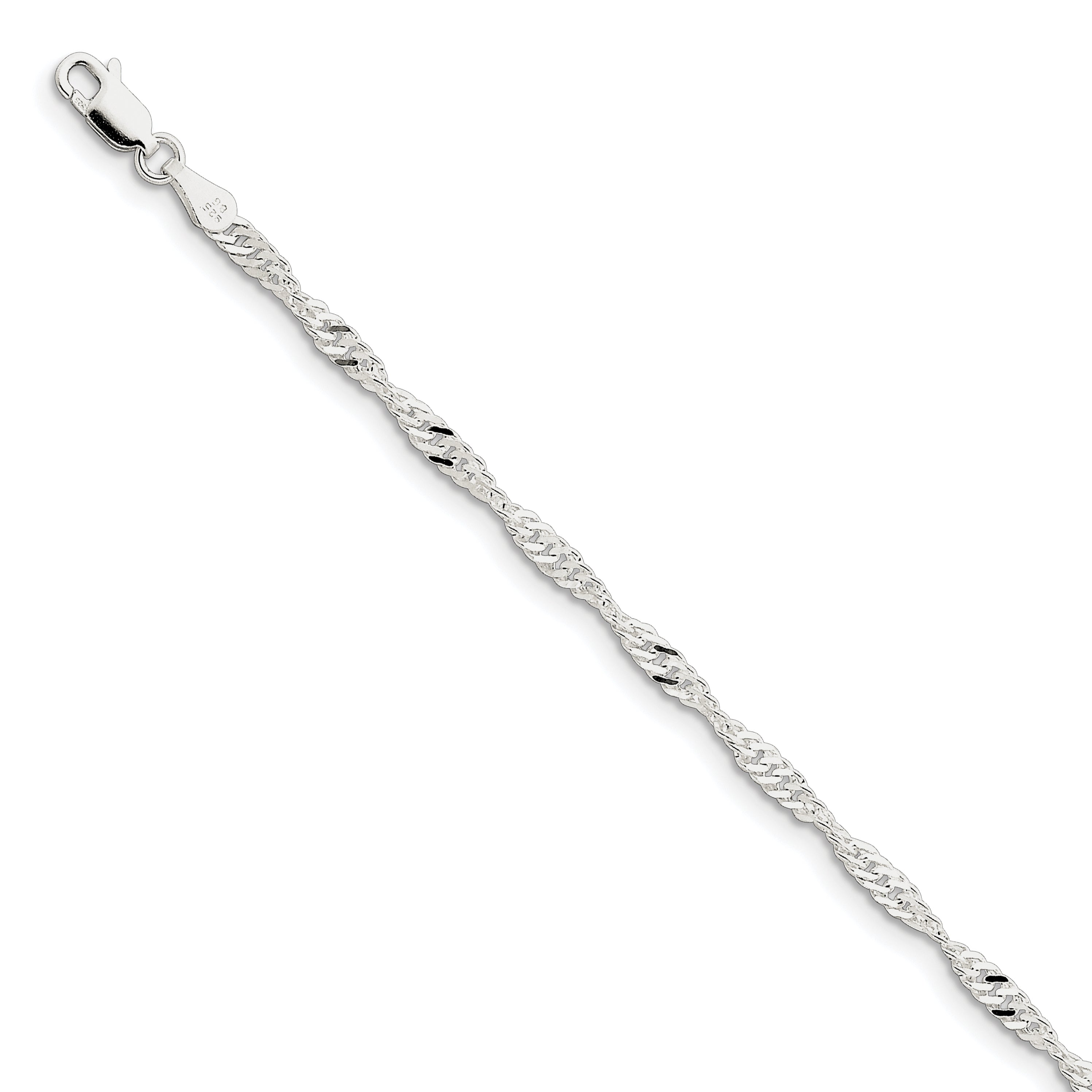 Sterling Silver 3.00mm Singapore Chain