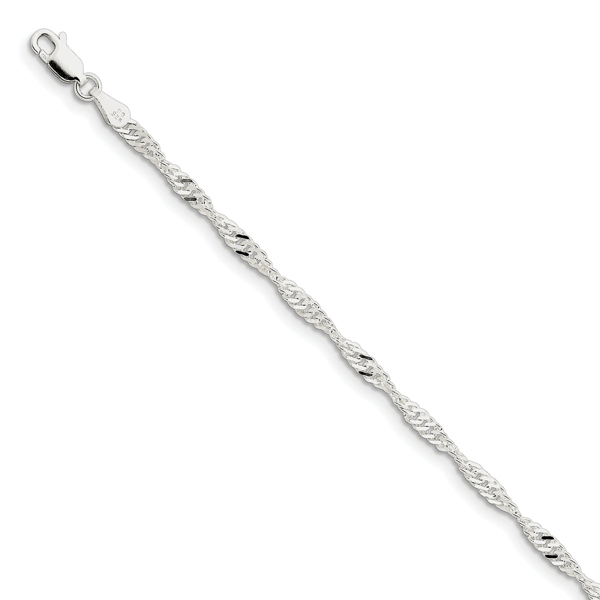 Sterling Silver 3.00mm Singapore Chain