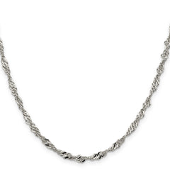 Sterling Silver 3.5mm Singapore Chain