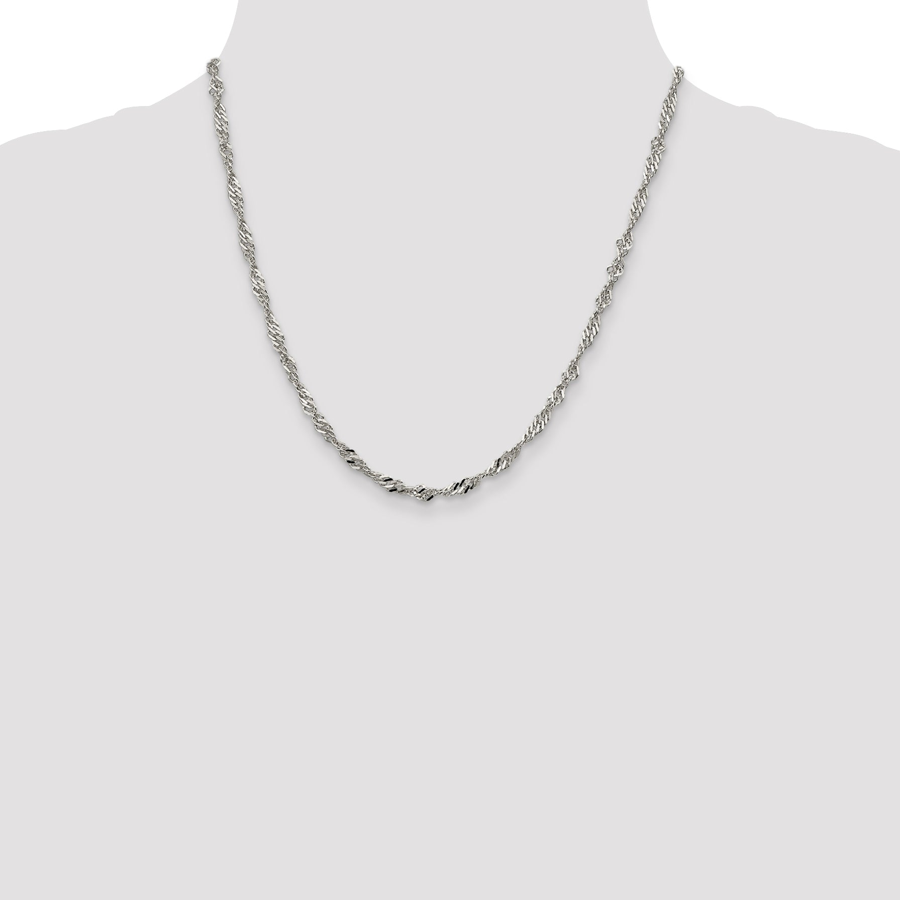 Sterling Silver 3.5mm Singapore Chain