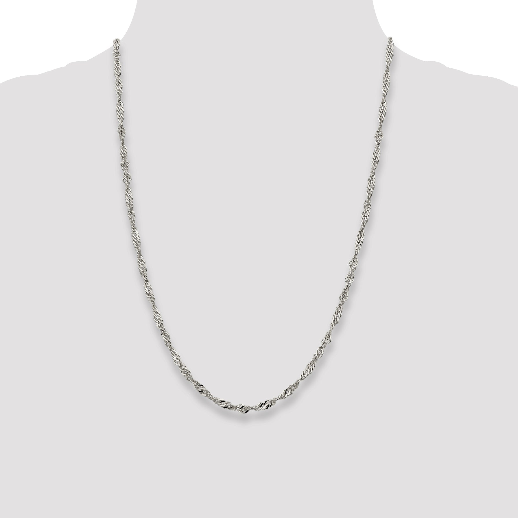 Sterling Silver 3.5mm Singapore Chain