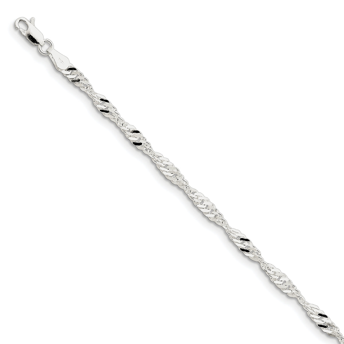 Sterling Silver 3.50mm Singapore Chain