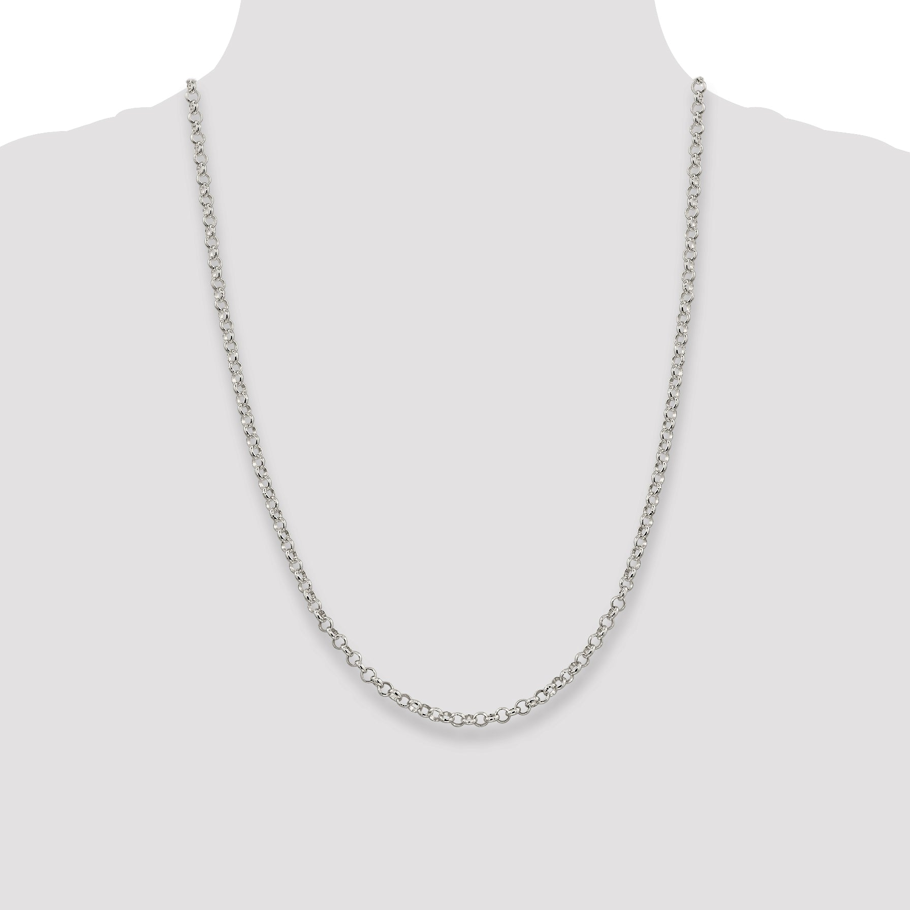 Sterling Silver 4mm Rolo Chain