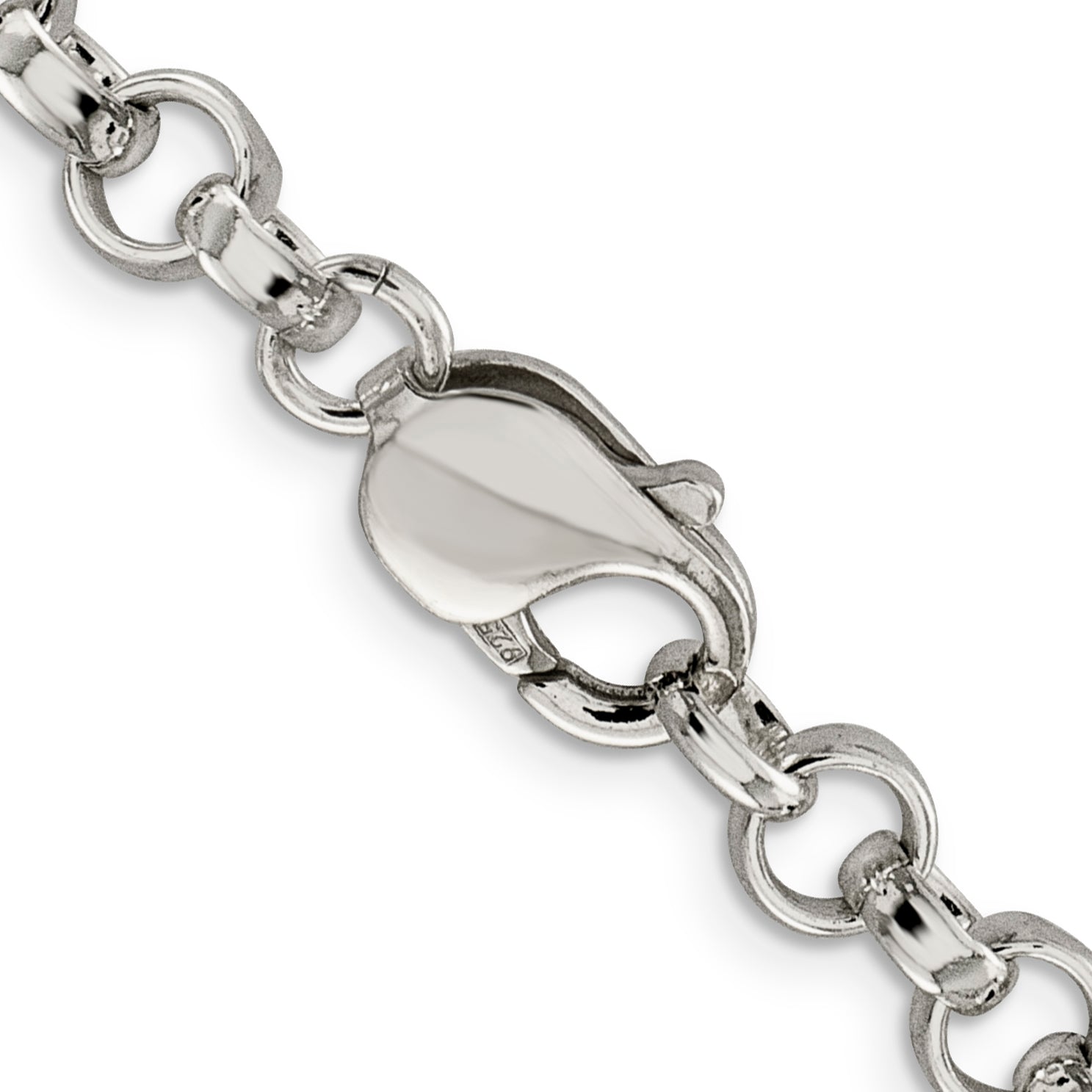 Sterling Silver 6.75mm Rolo Chain