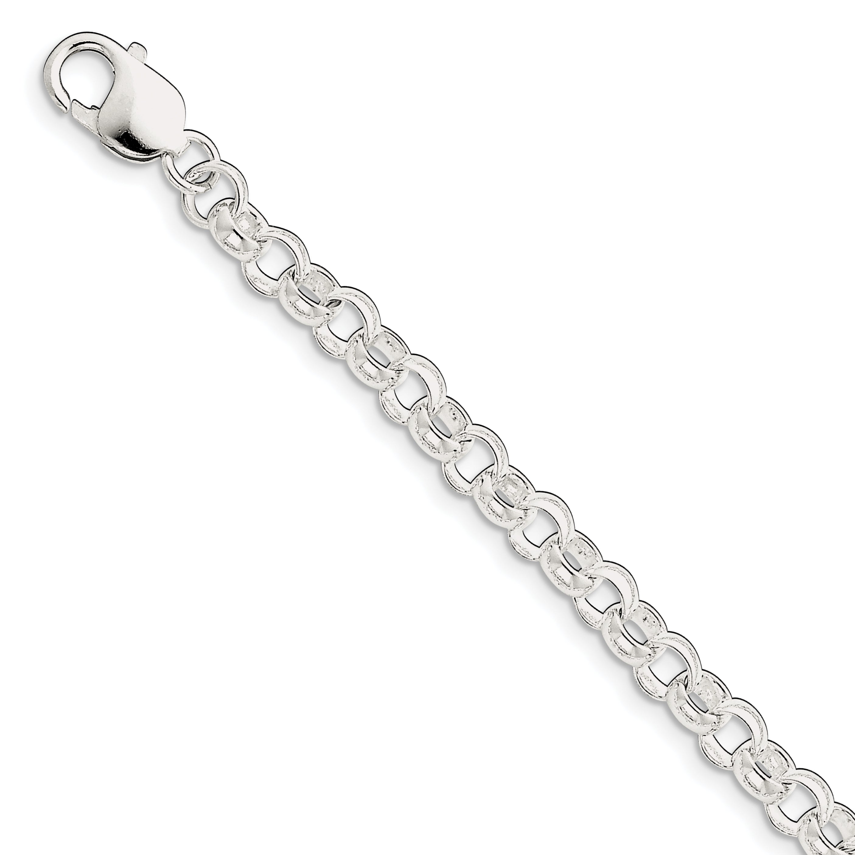 Sterling Silver 6.75mm Fancy Link Bracelet