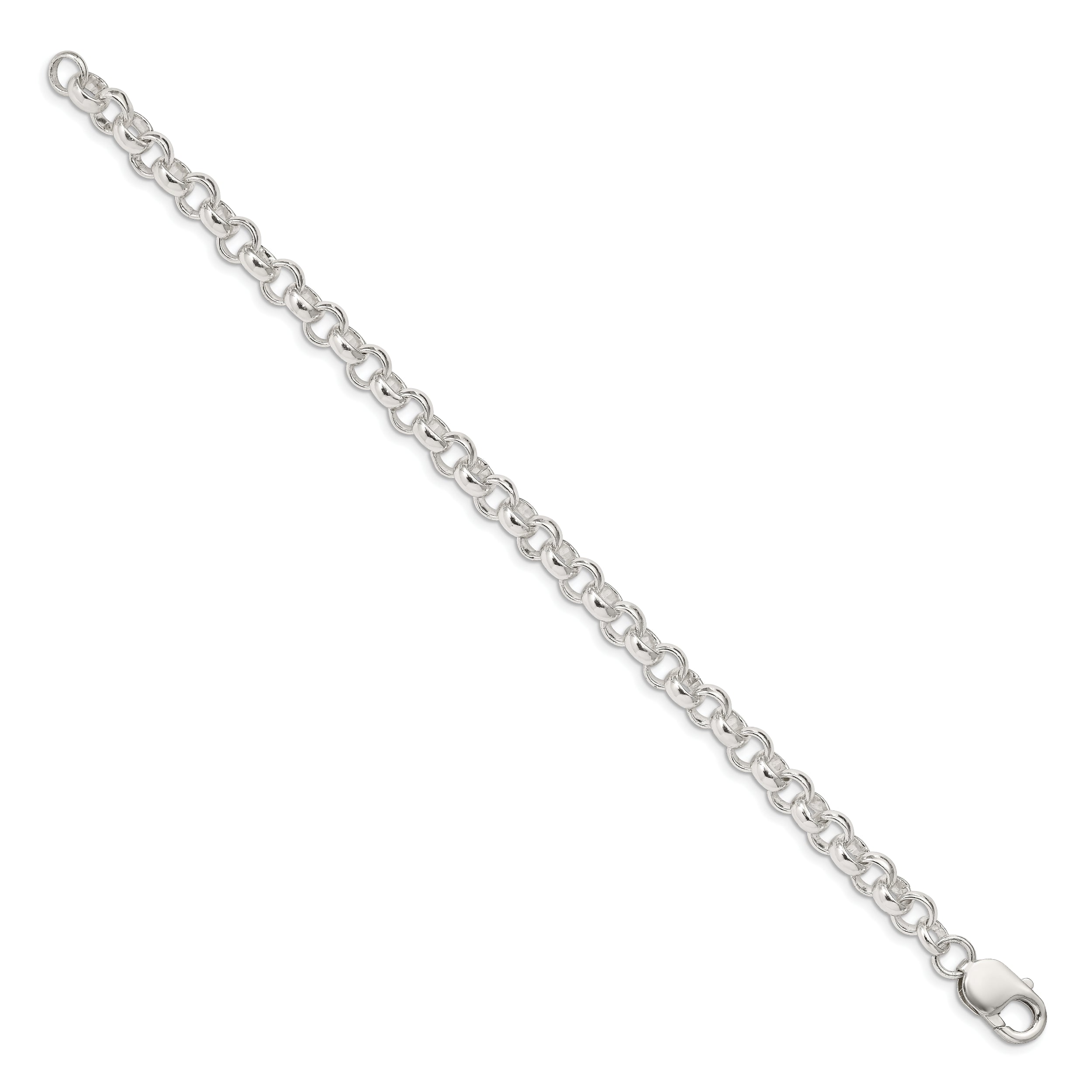 Sterling Silver 6.75mm Rolo Chain