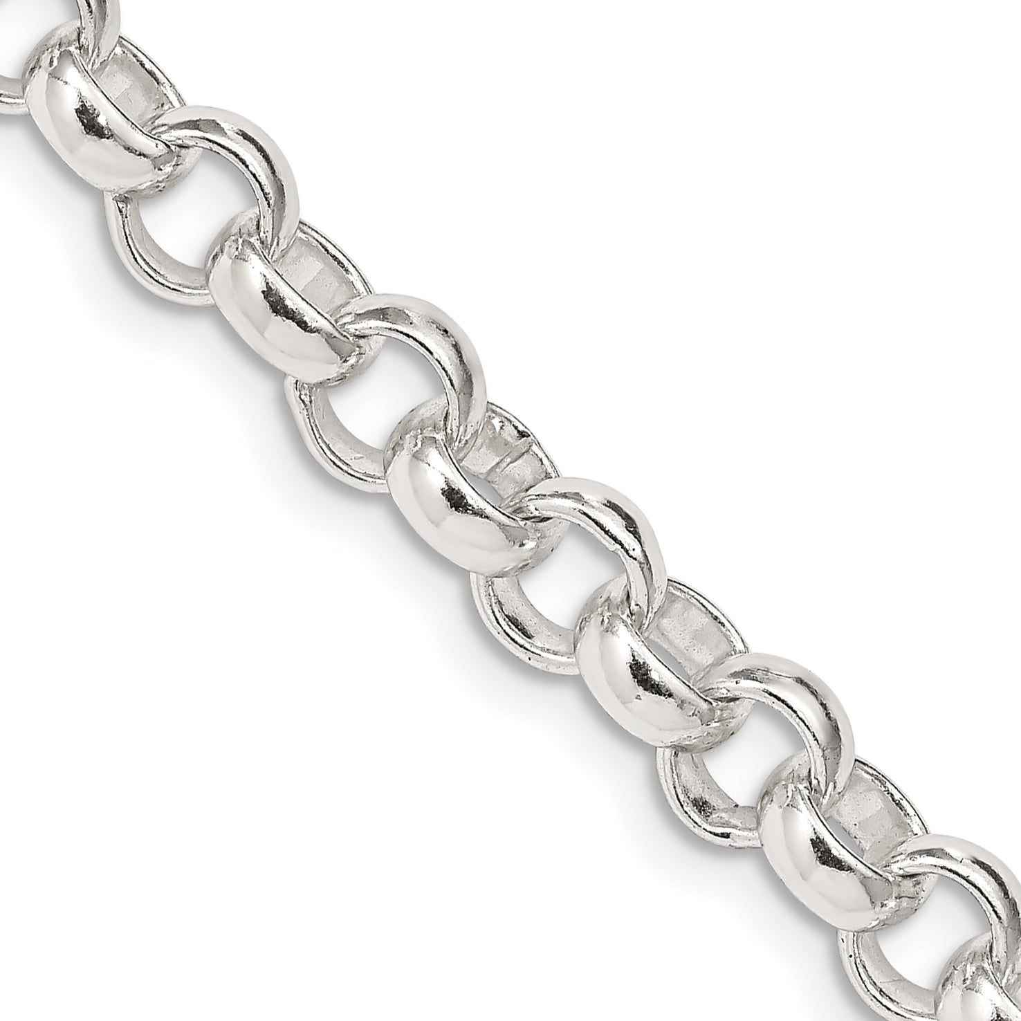 Sterling Silver 6.75mm Rolo Chain