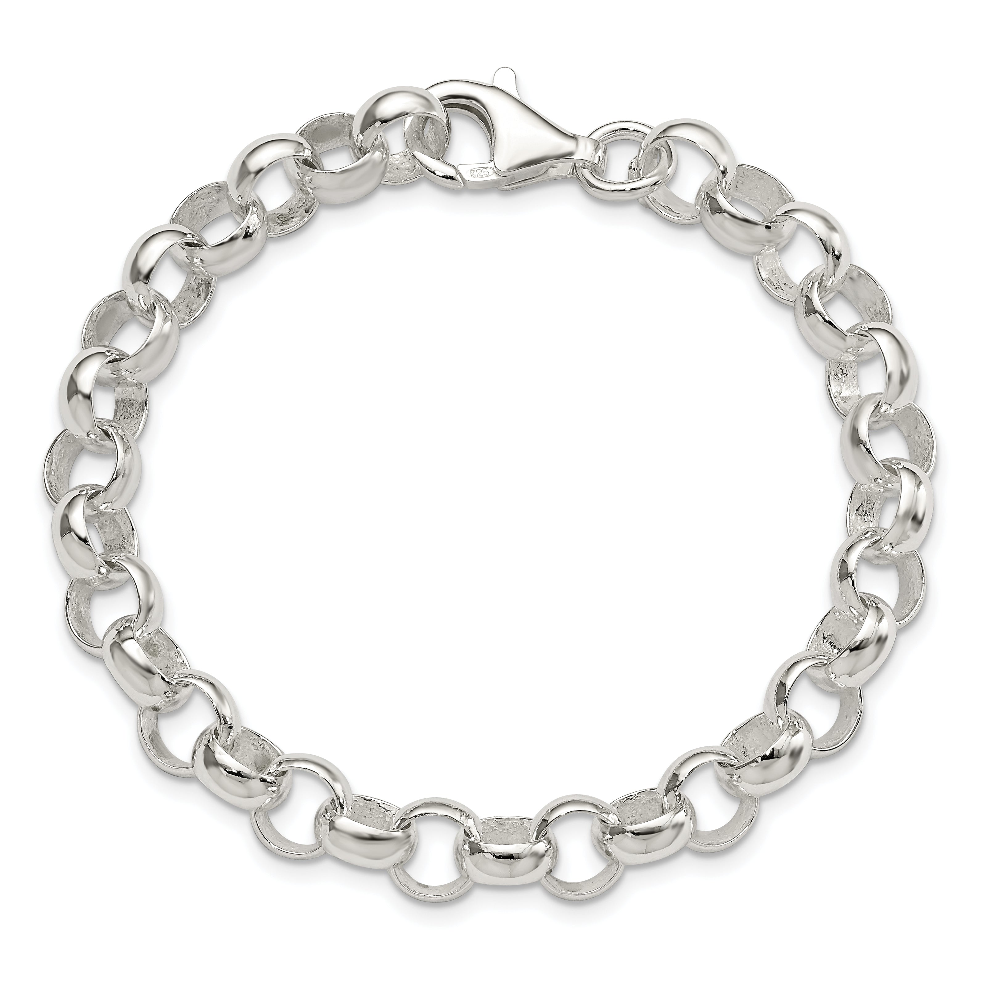 Sterling Silver 8.00mm Belcher Light Bracelet