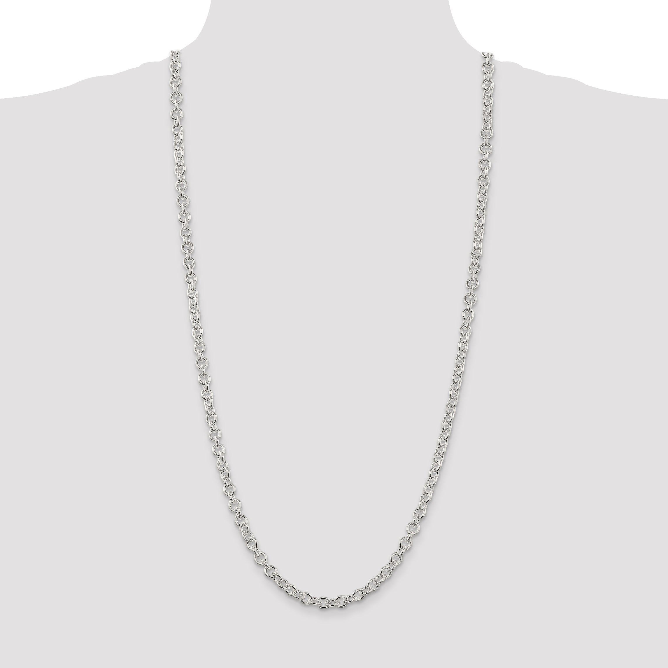 Sterling Silver 6.1mm Cable Chain