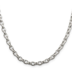 Sterling Silver 4.4mm Oval Fancy Rolo Chain