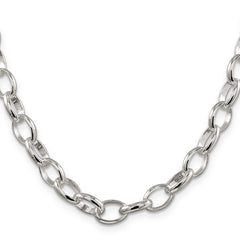 Sterling Silver 8mm Fancy Rolo Chain