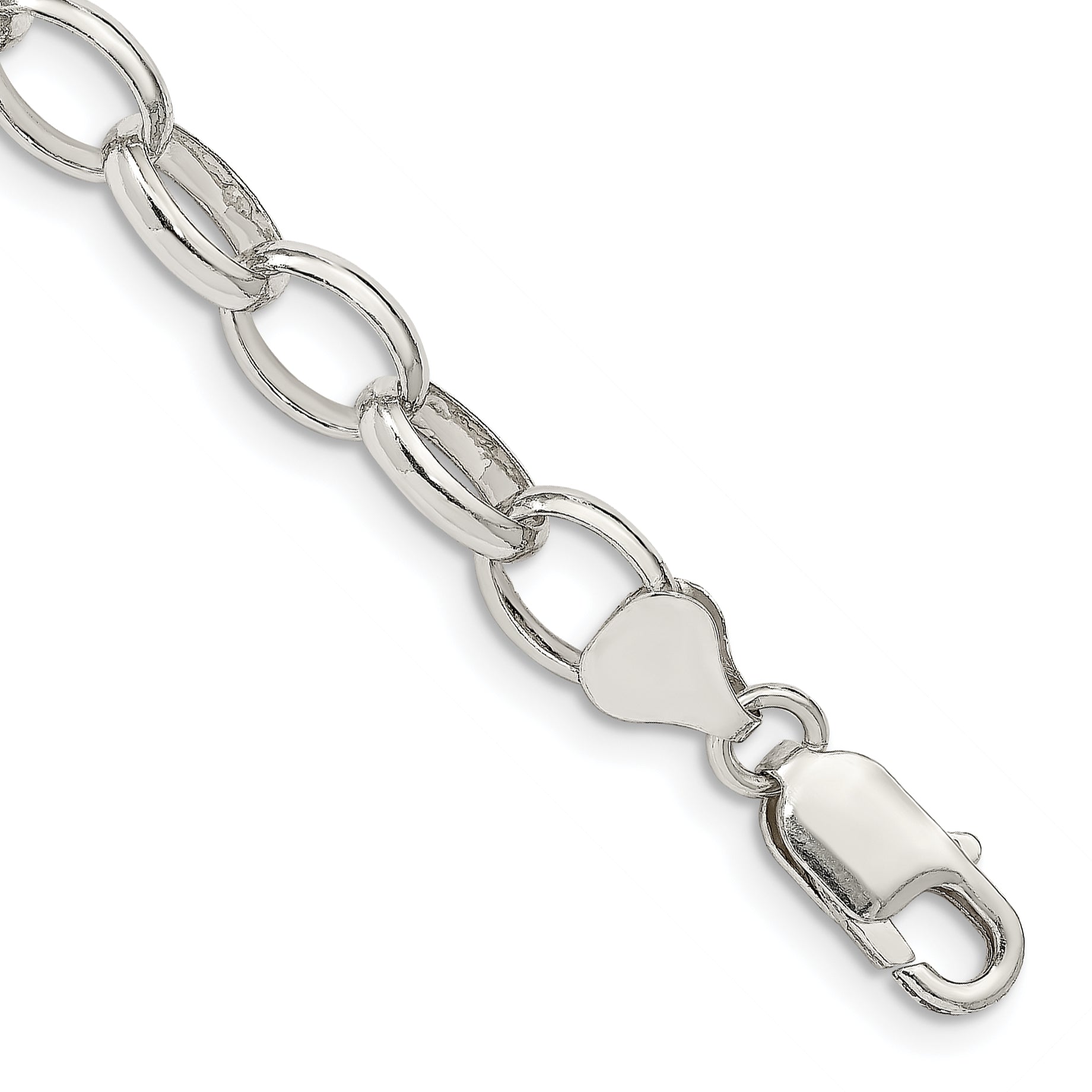 Sterling Silver 8mm Fancy Rolo Chain