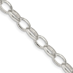 Sterling Silver 8mm Fancy Rolo Chain