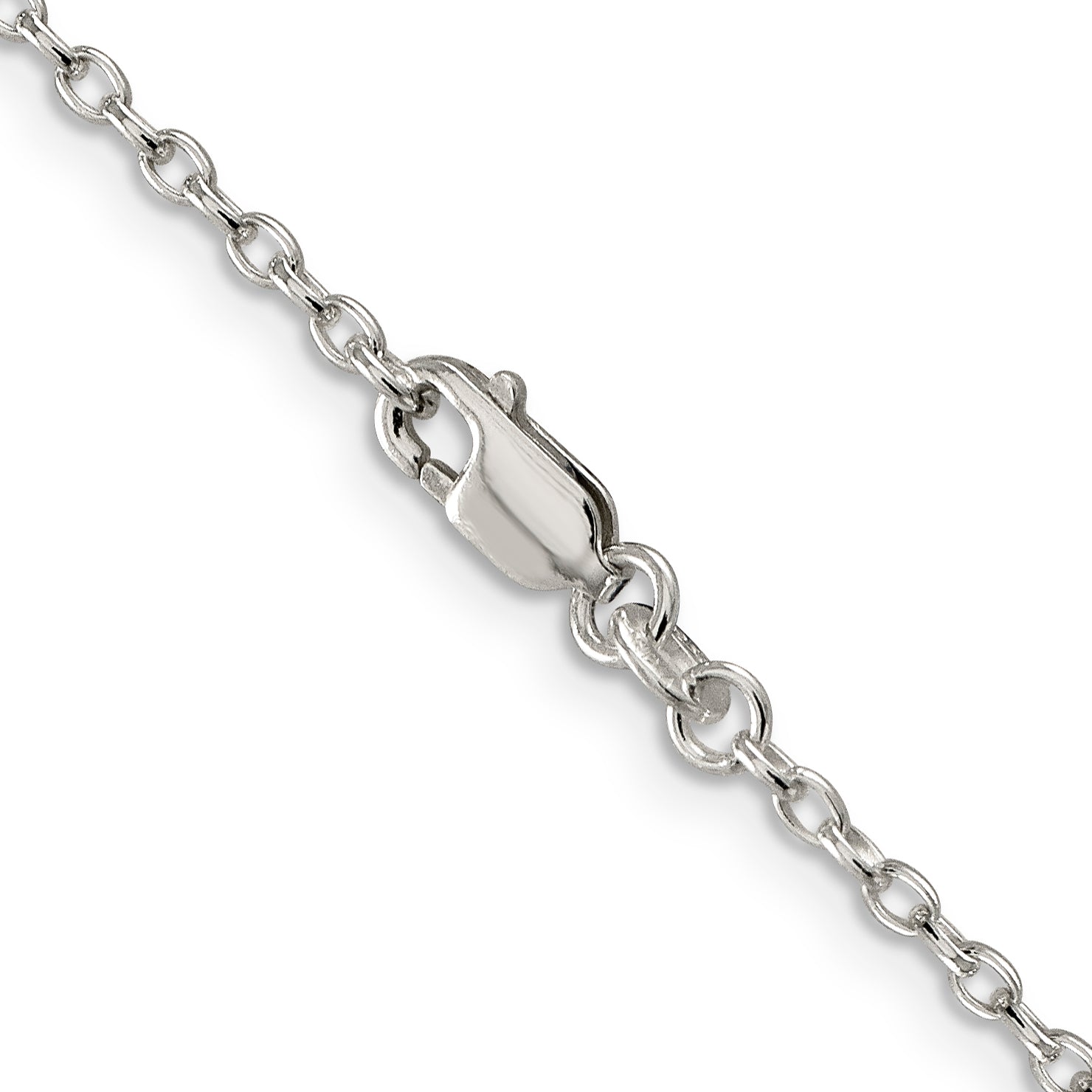 Sterling Silver 2.25mm Oval Cable Chain