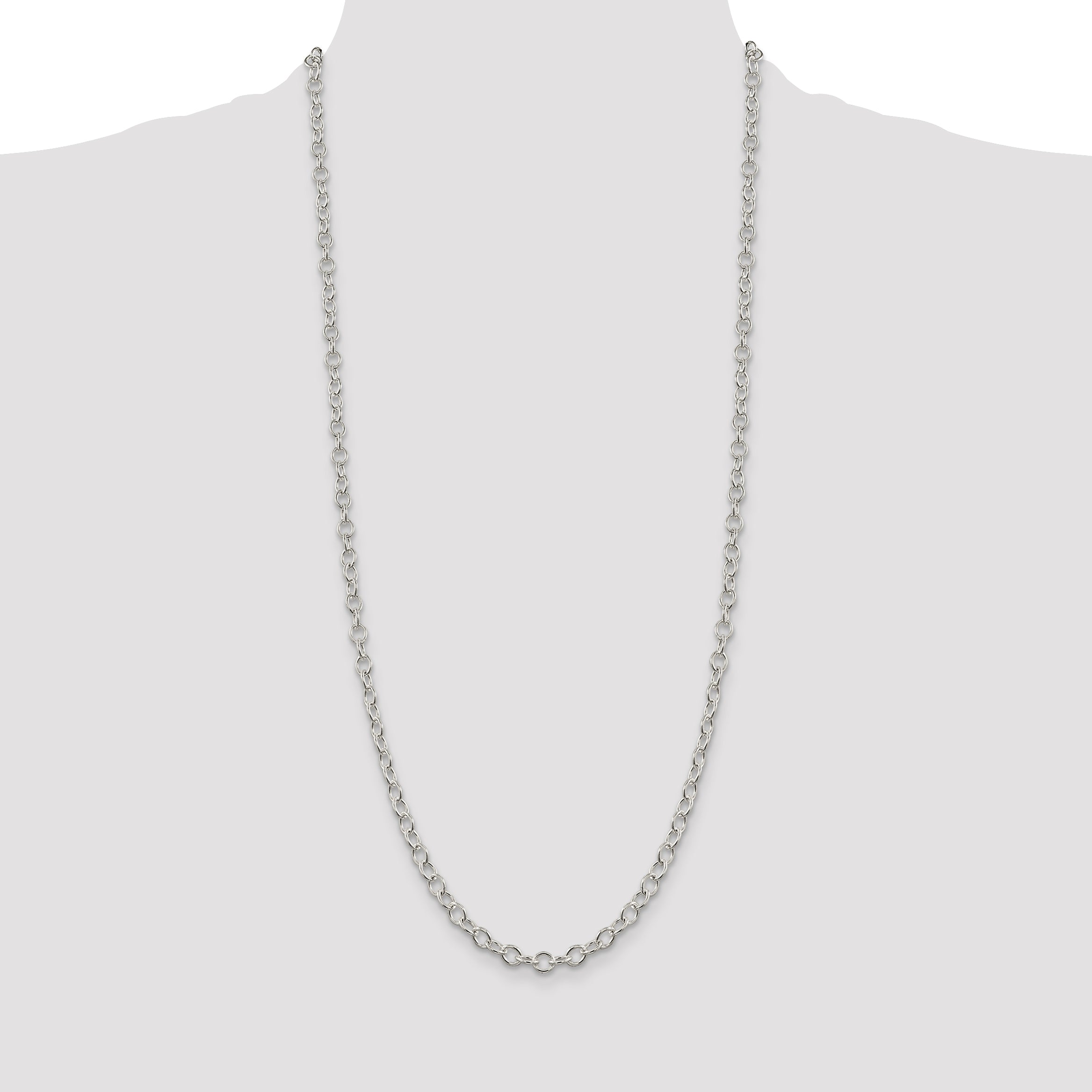 Sterling Silver 5.3mm Oval Cable Chain